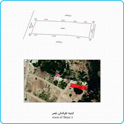 نقشه برداری ساختمان مسکونی در بومهن 389 مترمربع
